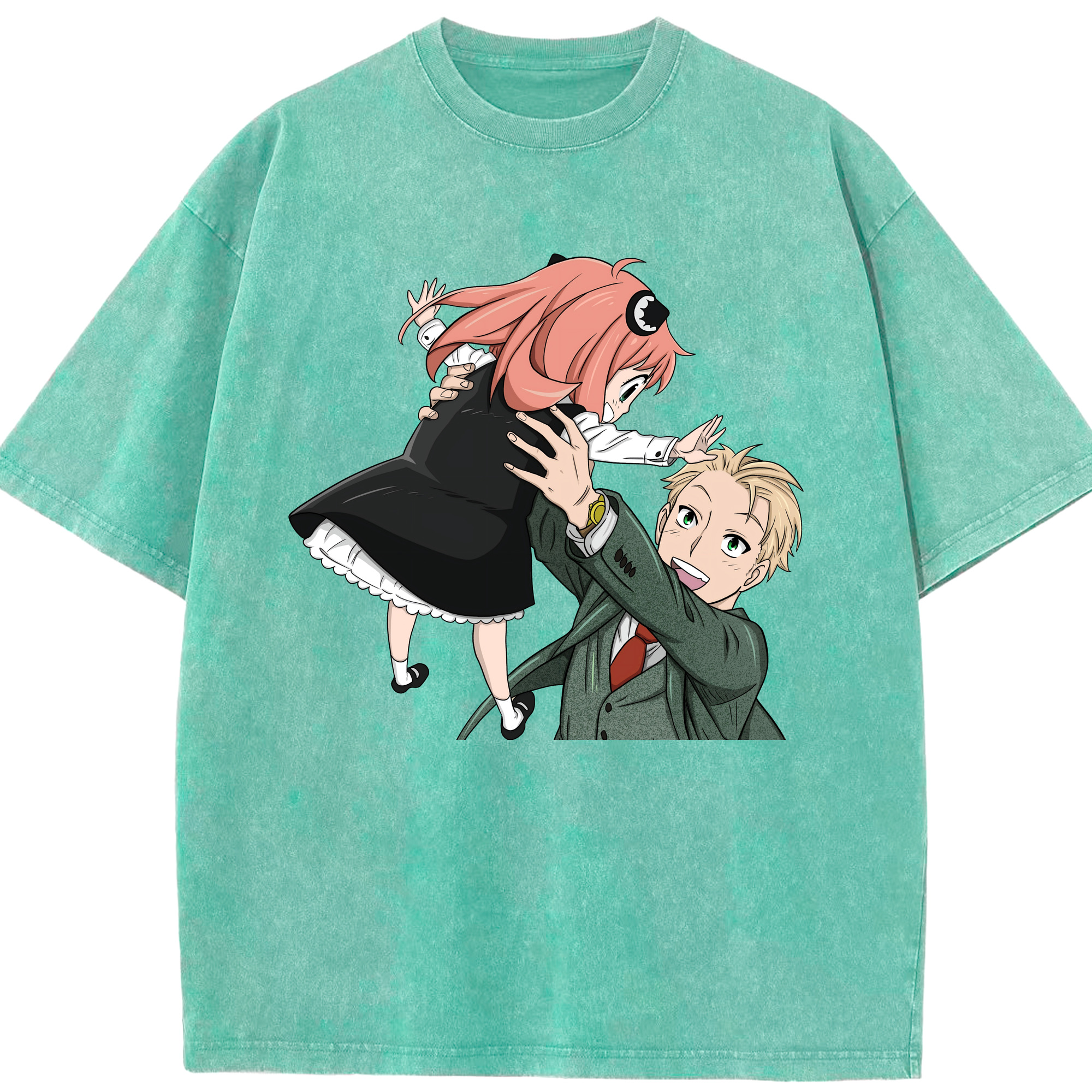 （画像用） SPY×FAMILY间谍家家酒 綿100% ヴィンテージ風 半袖Tシャツ（フロントプリント）